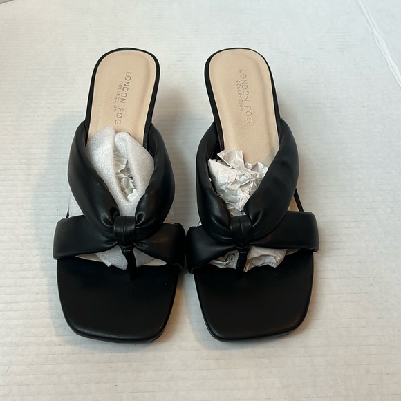 London Fog Shoes - London Fog Women’s Louelle, Black Heeled Sandals, Size‎ 8M +